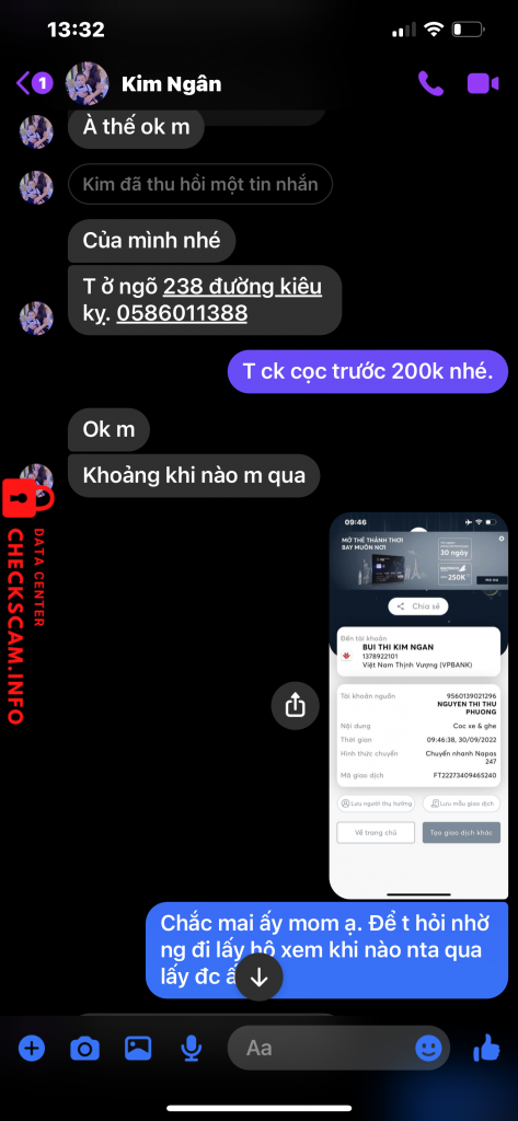 Bukti melawan Bùi Thị Kim Ngân