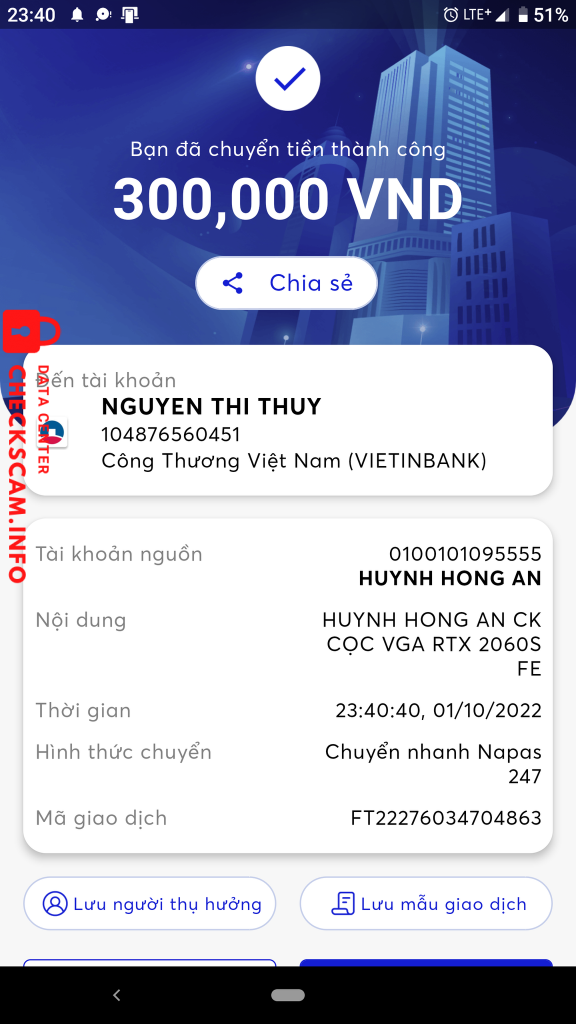 Bukti melawan NGUYEN THI THUY