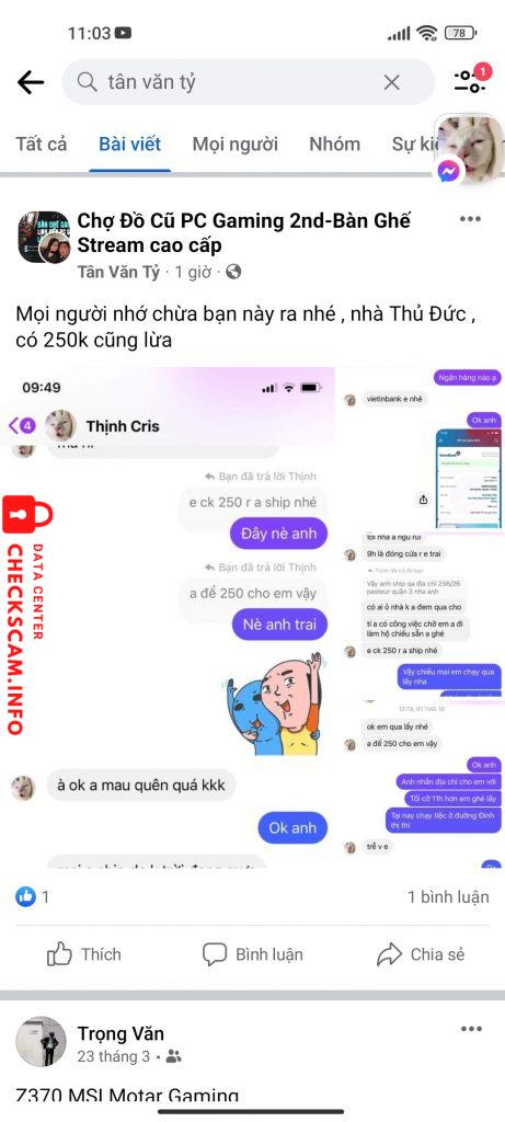 Bukti melawan HO NGOC QUOC THINH