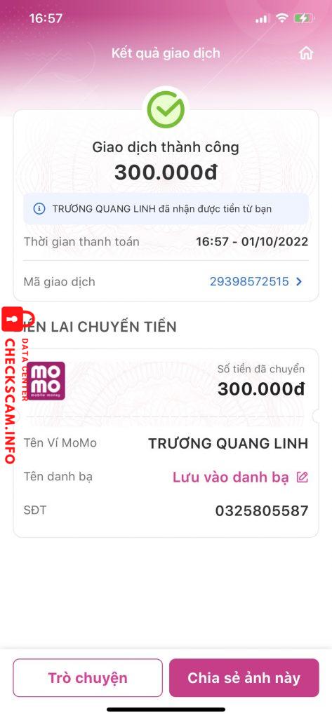 Evidence against Truong Quang Linh
