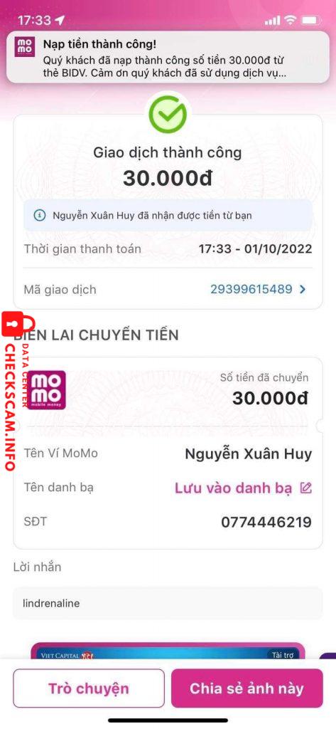 Evidence against Nguyễn Xuân Huy