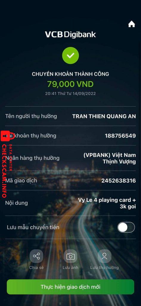 Evidence against Tran Thien Quang An