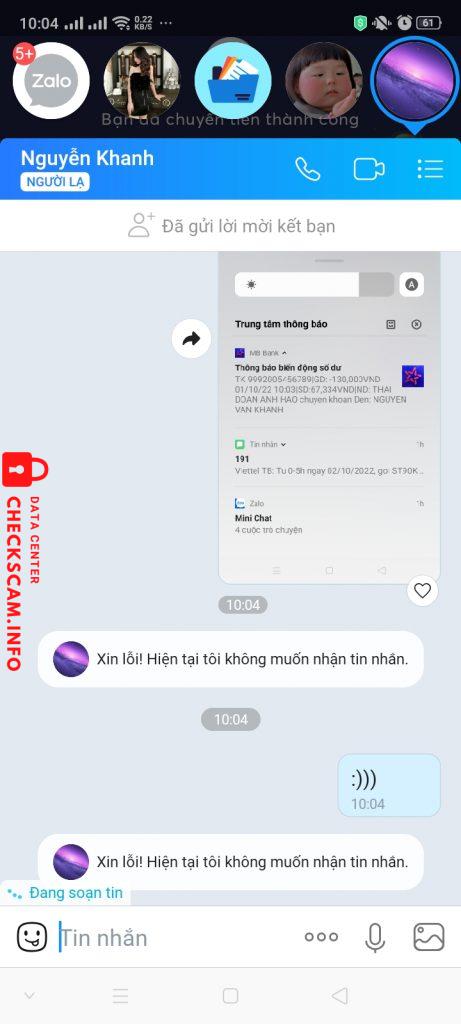 Evidence against NGUYEN VAN KHANH