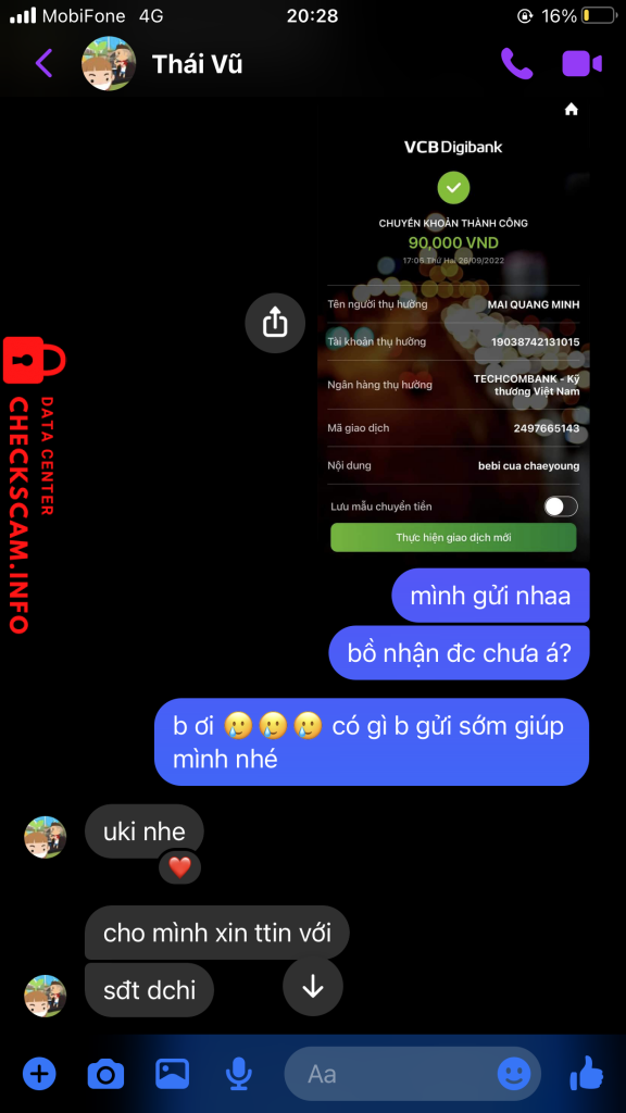 Evidence against Mai Quang Minh