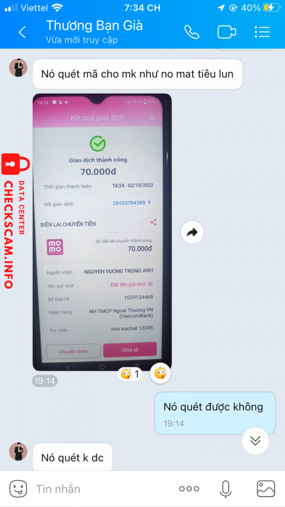 Evidence against Nguyễn Vương trọng anh