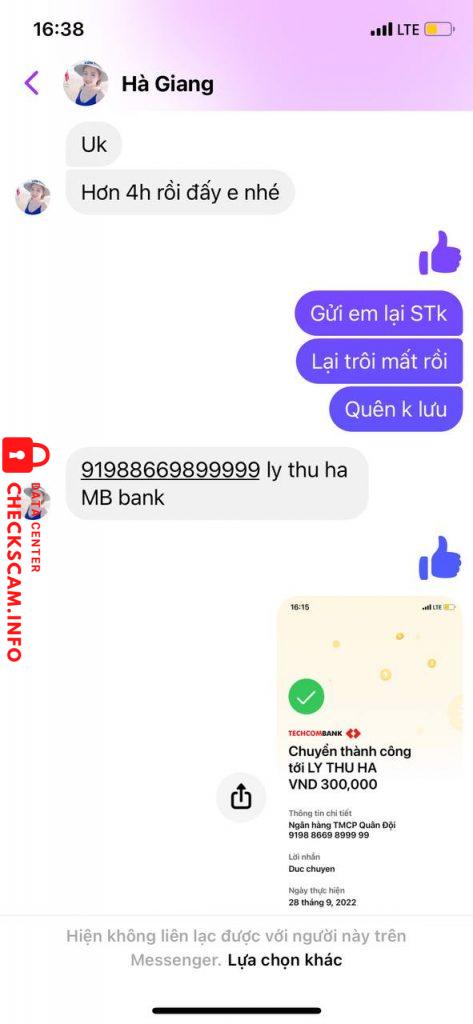 Evidence against Ly Thu Ha