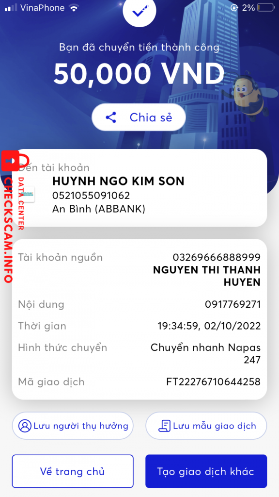 Evidence against HUYNH NGO KIM SON