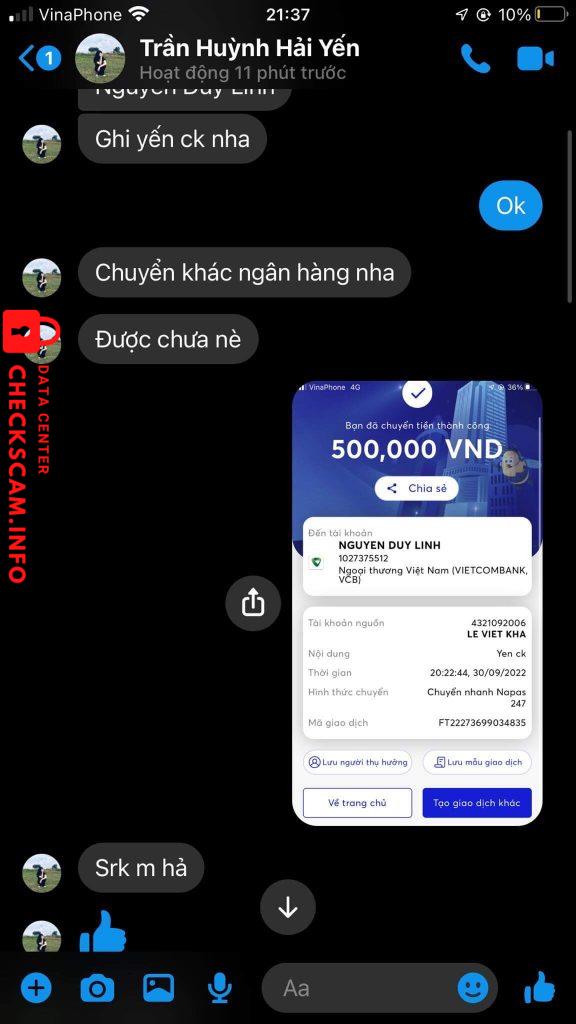 Evidence against Nguyễn Duy Linh
