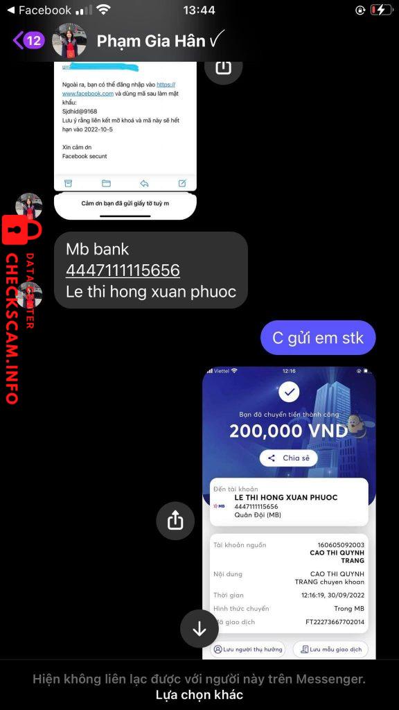 Evidence against le thi hong xuan phuc