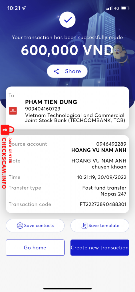 Evidence against PHAM TIEN DUNG