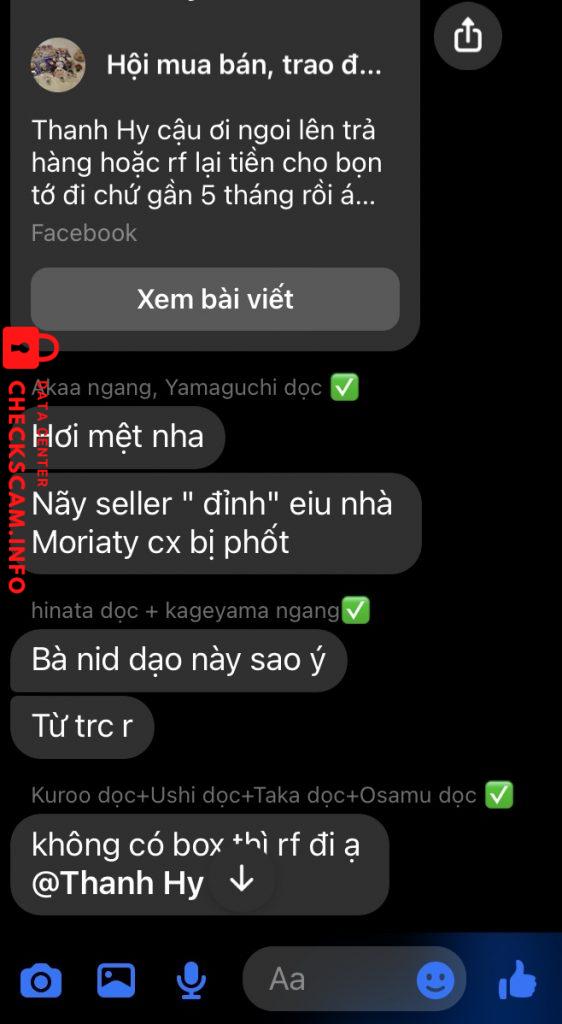 Evidence against Thanh Hy ( Trần Băng Băng)