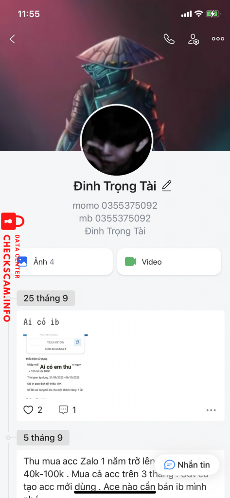 Evidence against Đinh Trọng Tài