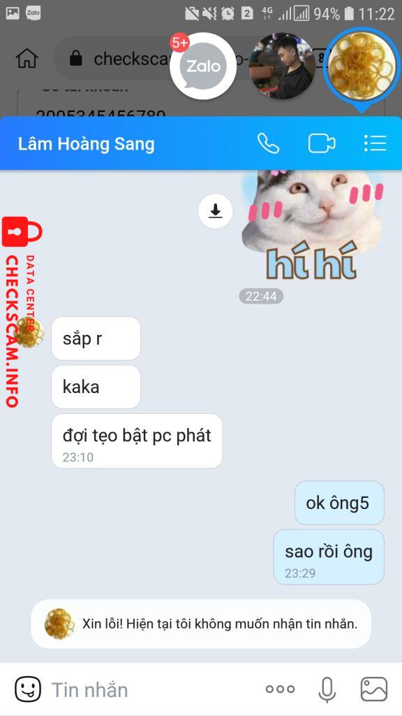 Evidence against Lâm Hoàng Sang