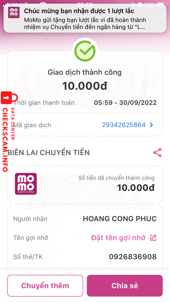 Evidence against Hoàng Công Bắc - Hoàng Công Phúc