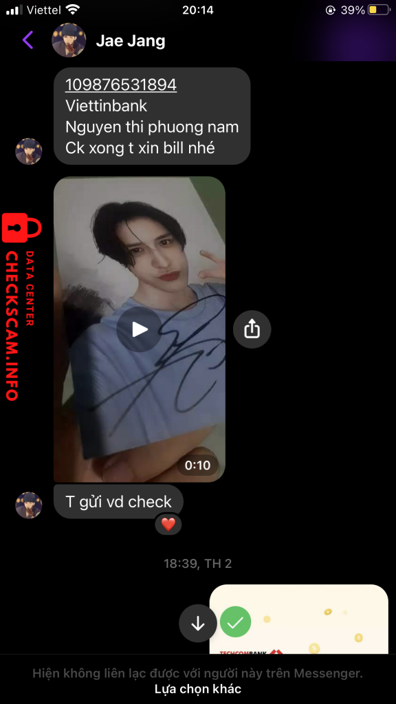 Evidence against Nguyen Thi Phuong Nam