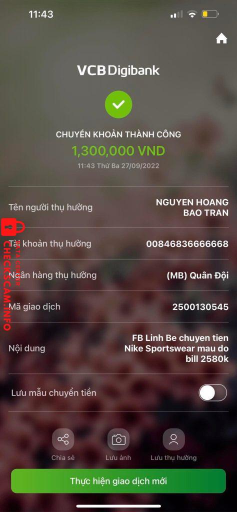 Evidence against NGUYEN HOANG BAO TRAN