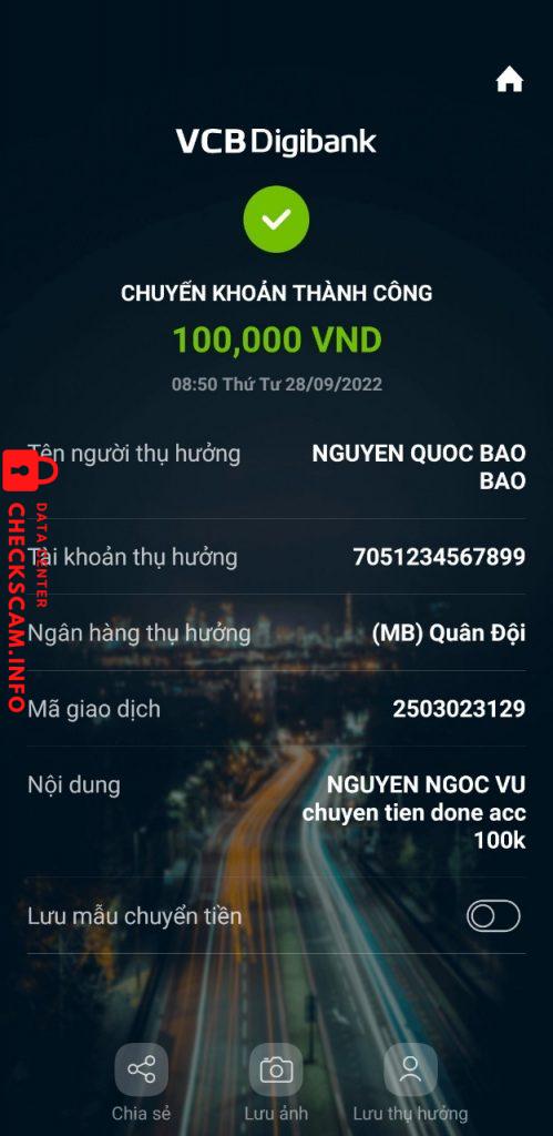Evidence against Nguyễn Quốc Bảo Bảo