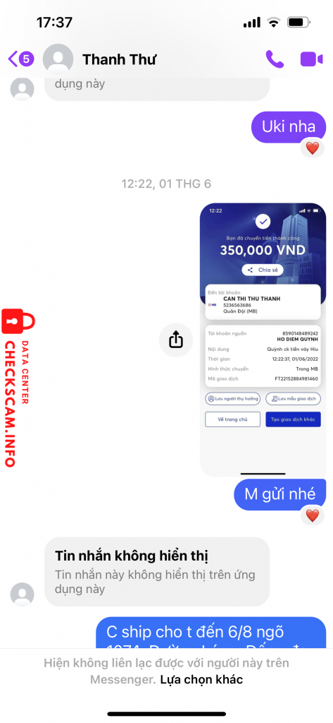 Evidence against Can thi thanh thu