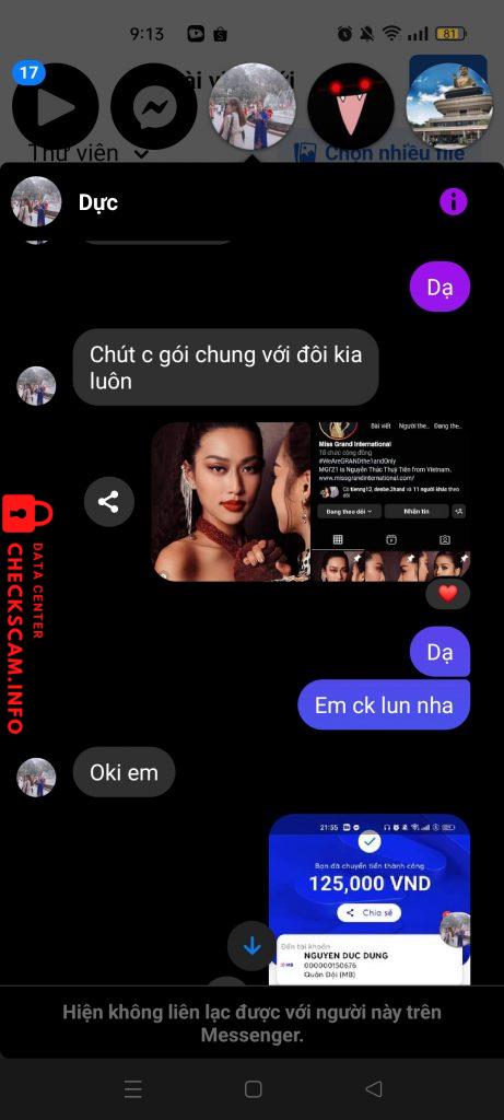 Evidence against Nguyễn Dực Dung 