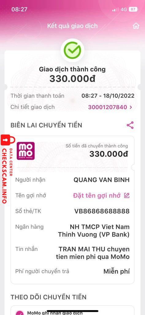 Evidence against Dưn tina 