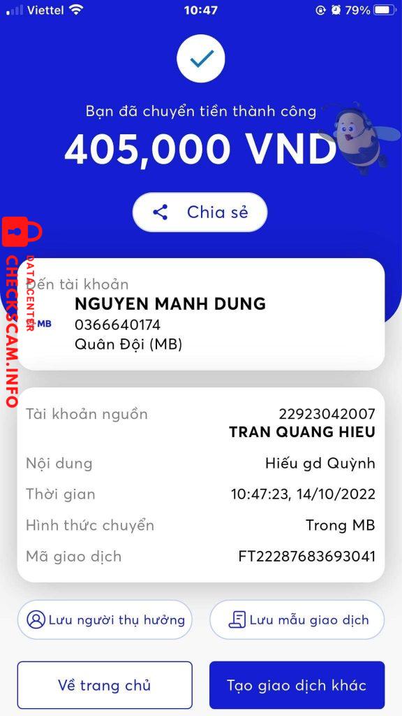 Evidencia contra Nguyễn Thị Quỳnh Như 