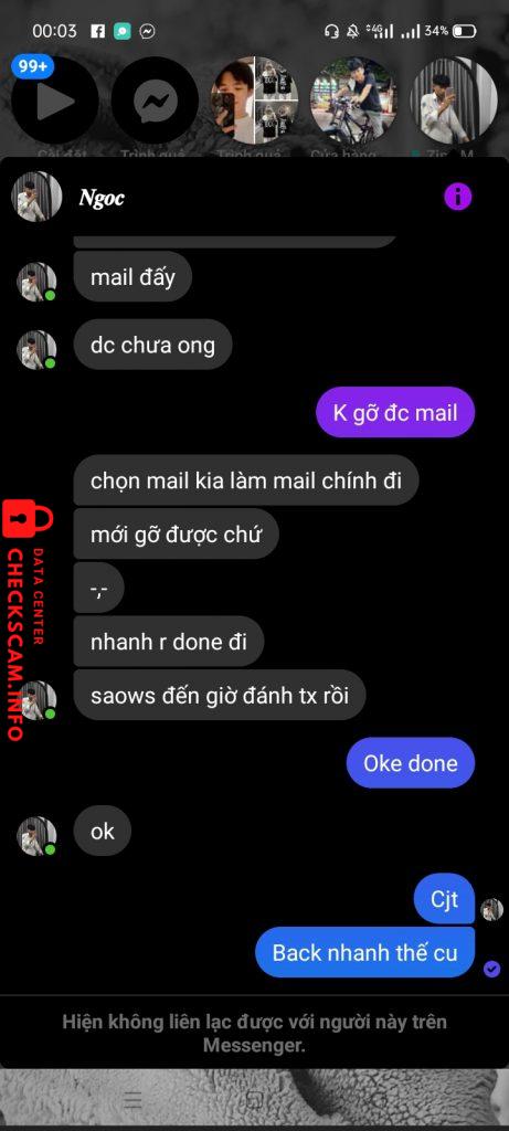 Evidencia contra Nguyễn Cao Ngọc Minh 