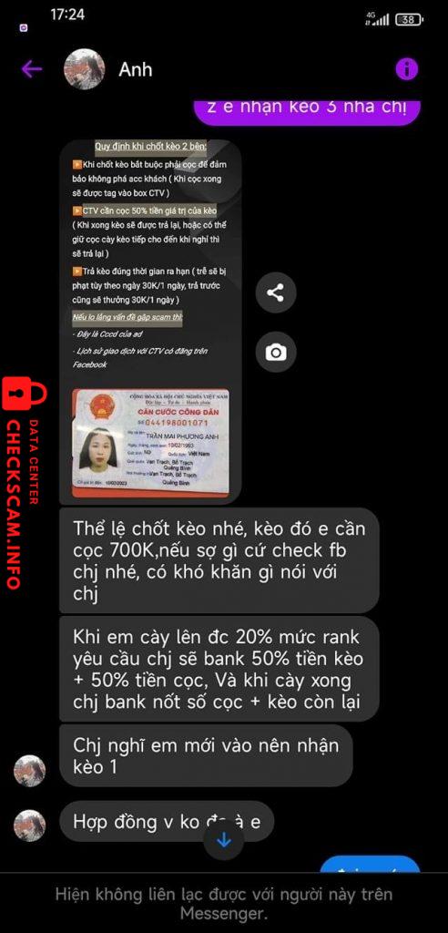 Evidencia contra TRAN PHUONG ANH