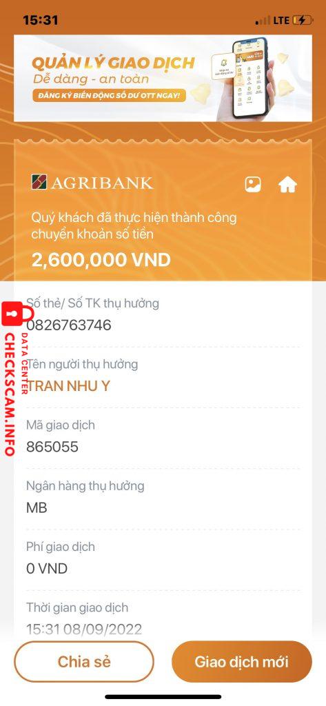 Evidencia contra TRAN NHU Y