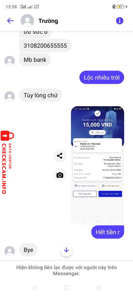 Evidência contra PHAN VU TRUONG