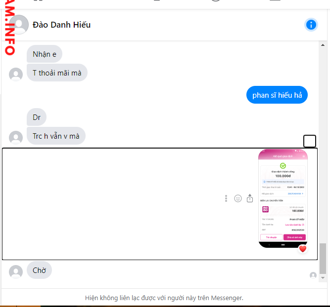 Evidência contra Phan Sĩ Hiếu 