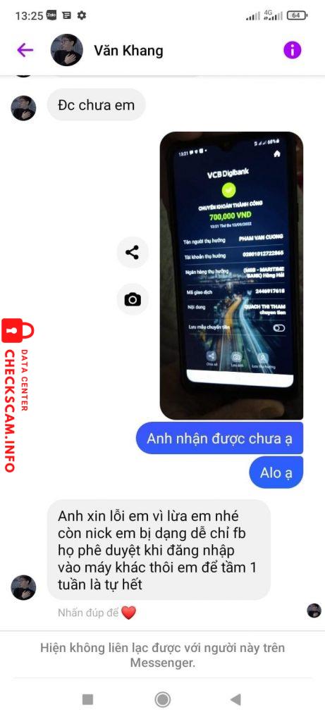 Evidência contra phạm văn cương - phạm văn khang