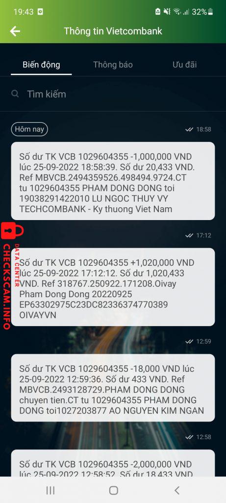 Evidência contra LU NGOC THUY VY - qtm2828.com