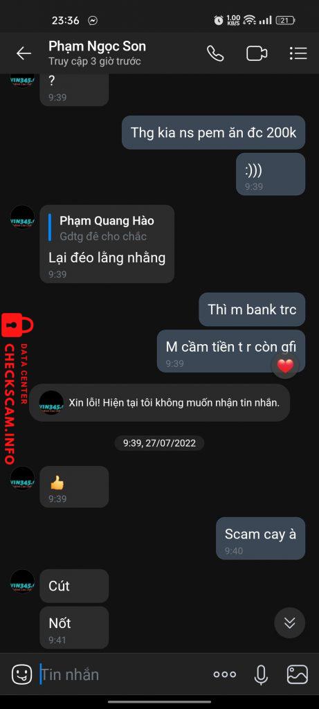Evidência contra Nguyễn Khánh Ngân