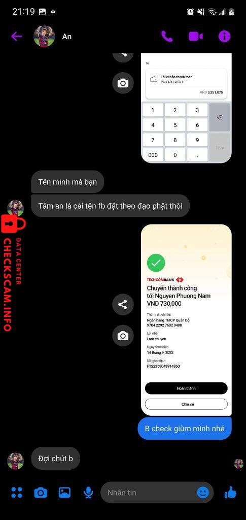 Evidence against Nguyen Phuong Nam