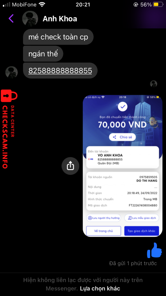 Evidence against VO ANH KHOA