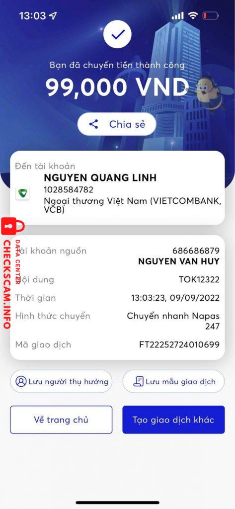 Evidence against Nguyễn quang linh