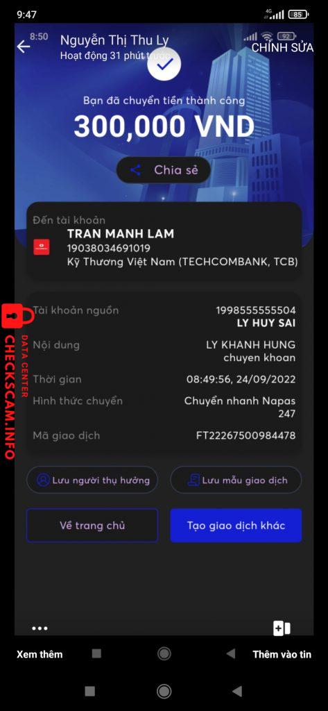Evidence against Tran manh lam