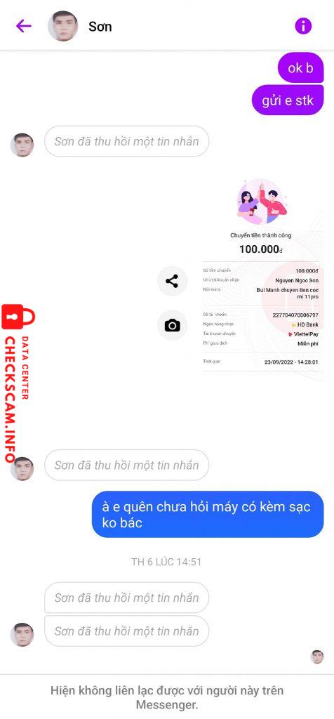 Evidence against Nguyen Ngoc Son