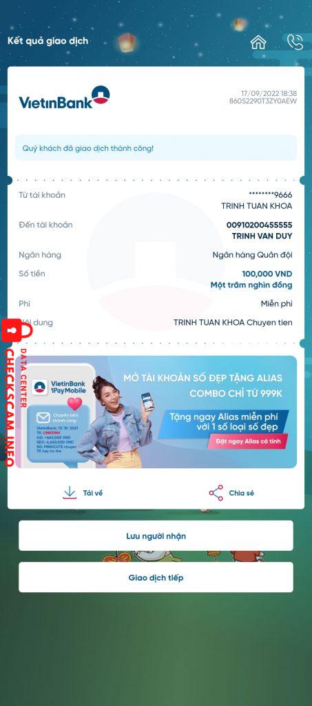 Ebidensya laban sa TRINH VAN DUY