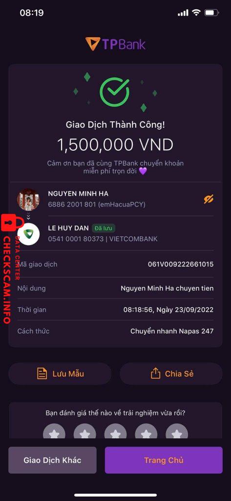 针对的证据 Le Huy Dan