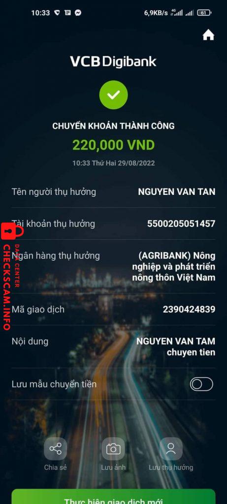 针对的证据 NGUYEN VAN TAN