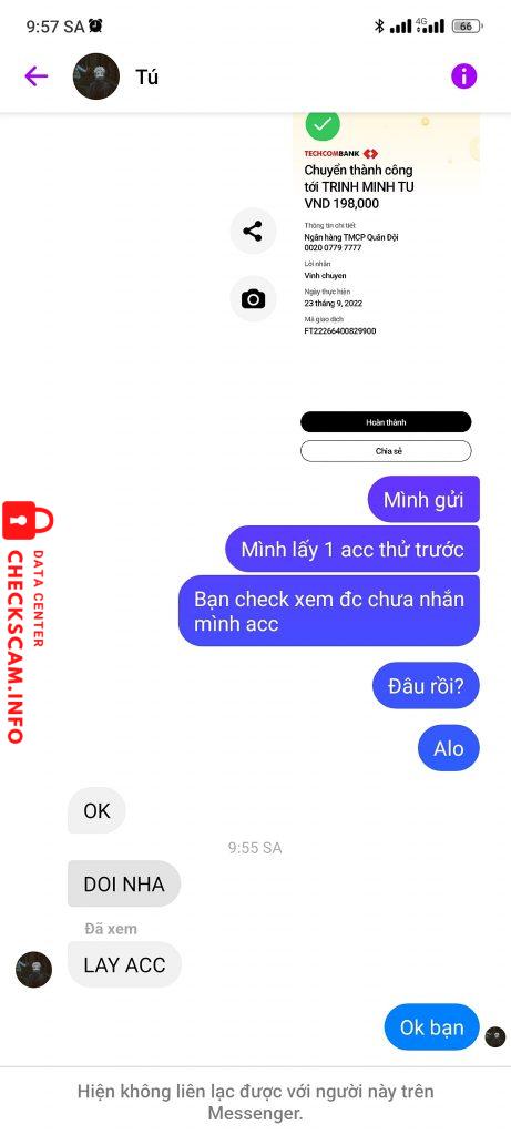 Evidence against TRỊNH MINH TÚ