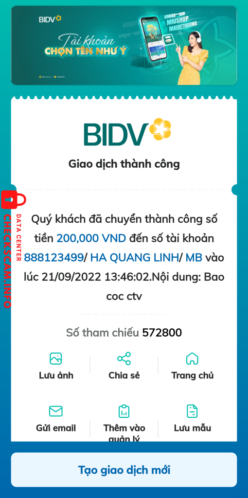 Evidence against HA QUANG LINH