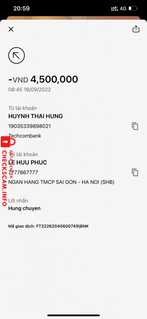 针对的证据 Le Huu Phuc