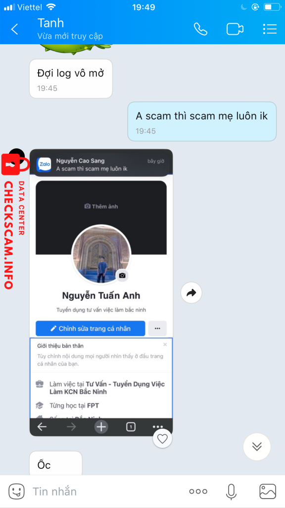 针对的证据 Nguyễn Tuấn Anh