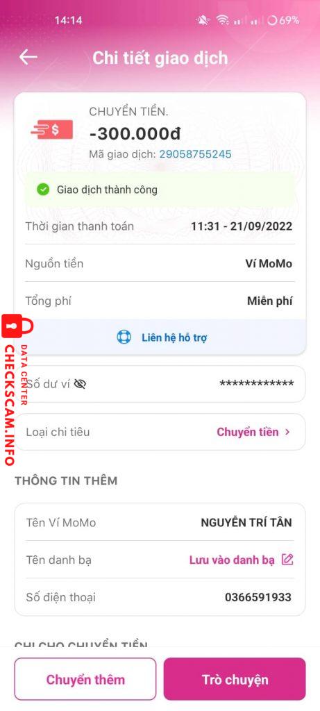 针对的证据 Nguyễn Trí Tân