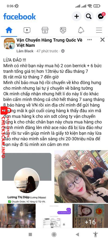 Ebidensya laban sa Luong Thi Diep