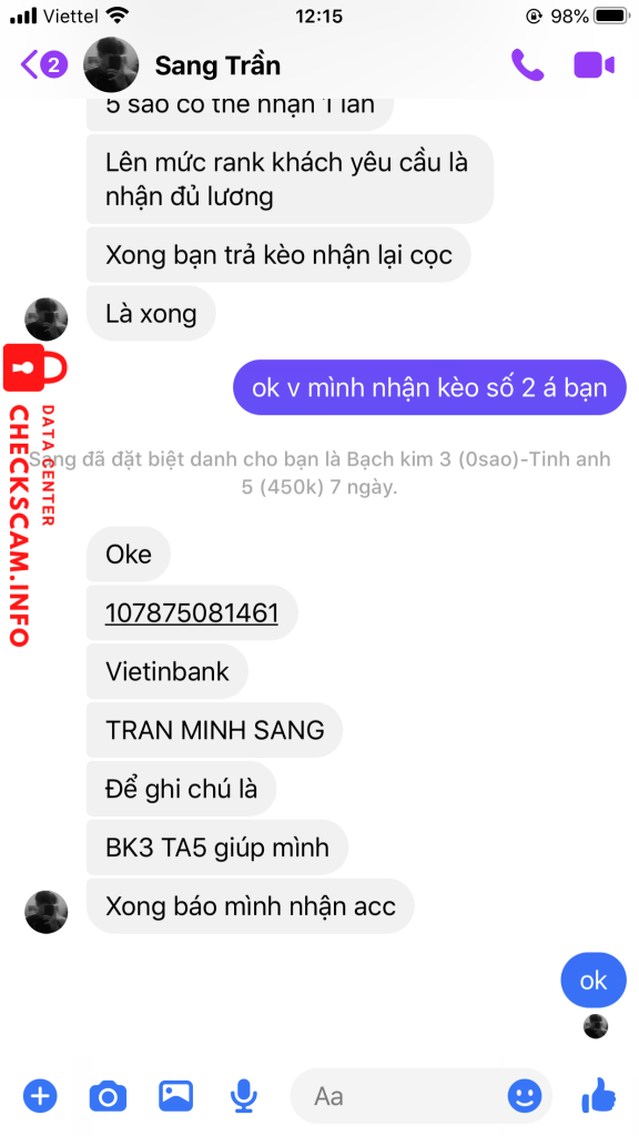 Ebidensya laban sa Trân Minh Sang