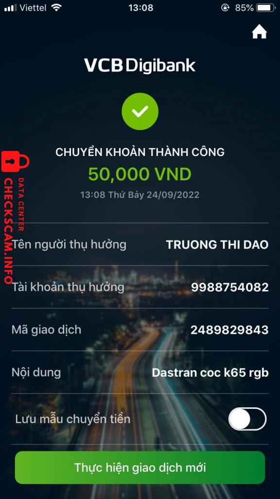 Evidence against Truong Thi Dao