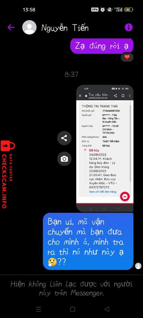 Evidence against Nguyễn Tiến Đạt 